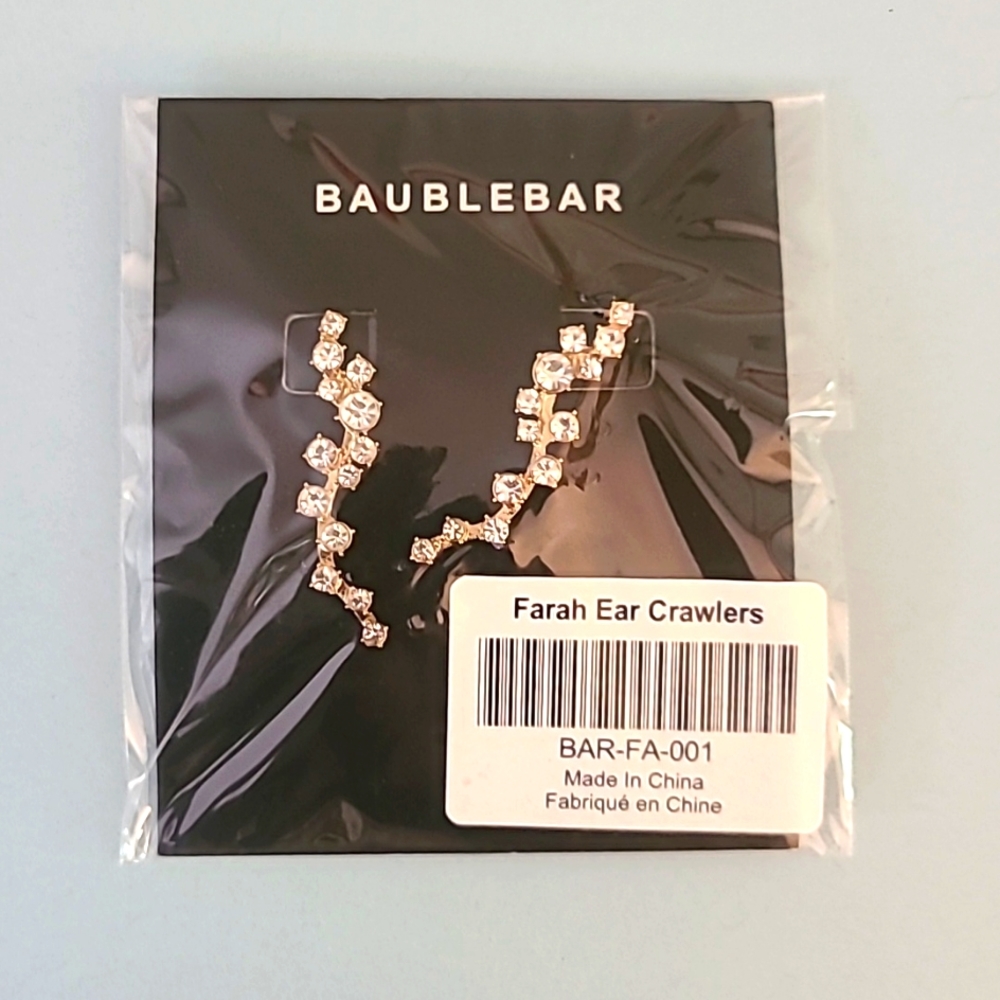 BaubleBar Farah Crystal Ear Crawlers New